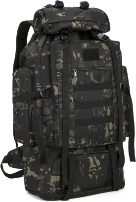 100L Tactical Military Backpack for Men - Waterproof Hiking & Hunting Pack with MOLLE System, Adjustable Suspension, Survival Gear Compartment - Outdoor Camping, Trekking Travel Backpack