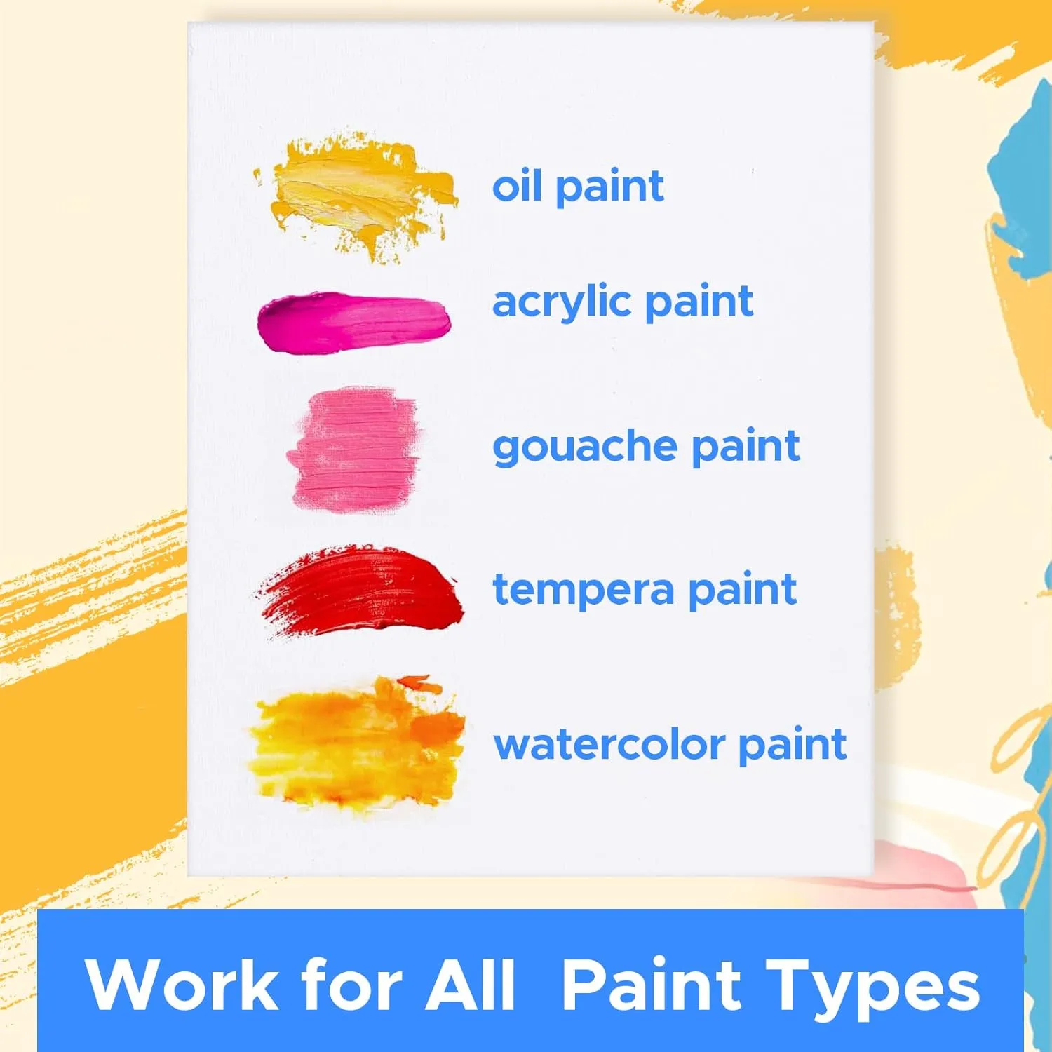 54 Pack 5x7 Inch Canvas Boards for Painting Bulk, Kids Art Novices Blank Painting Canvases, Gesso Primed Acid-Free 100% Cotton Canvas Panels for Acrylic Oil Watercolor Tempera Paint