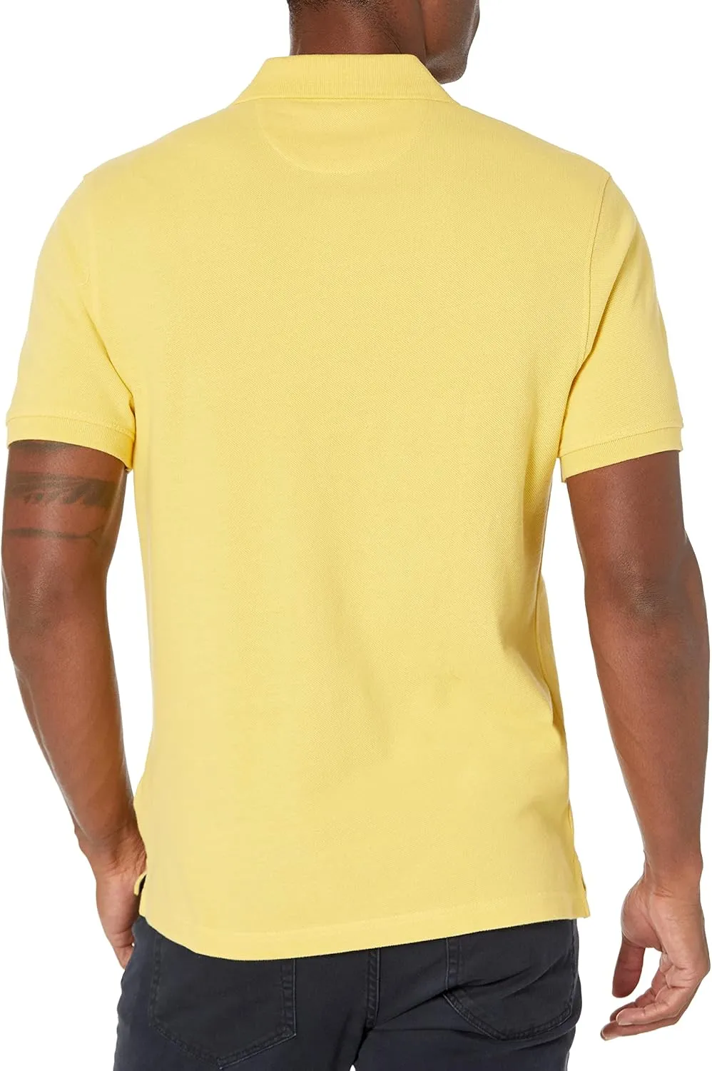 Amazon Essentials Men's Polo Shirts Short Sleeve, Slim-Fit Cotton Pique