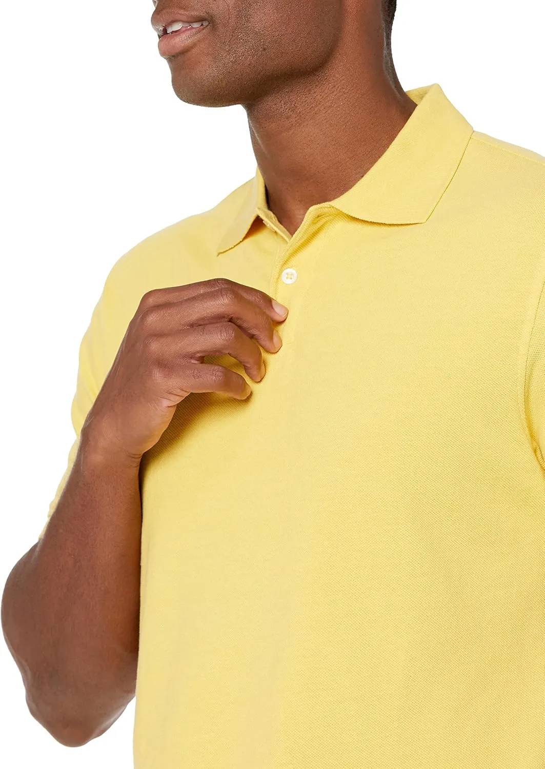 Amazon Essentials Men's Polo Shirts Short Sleeve, Slim-Fit Cotton Pique