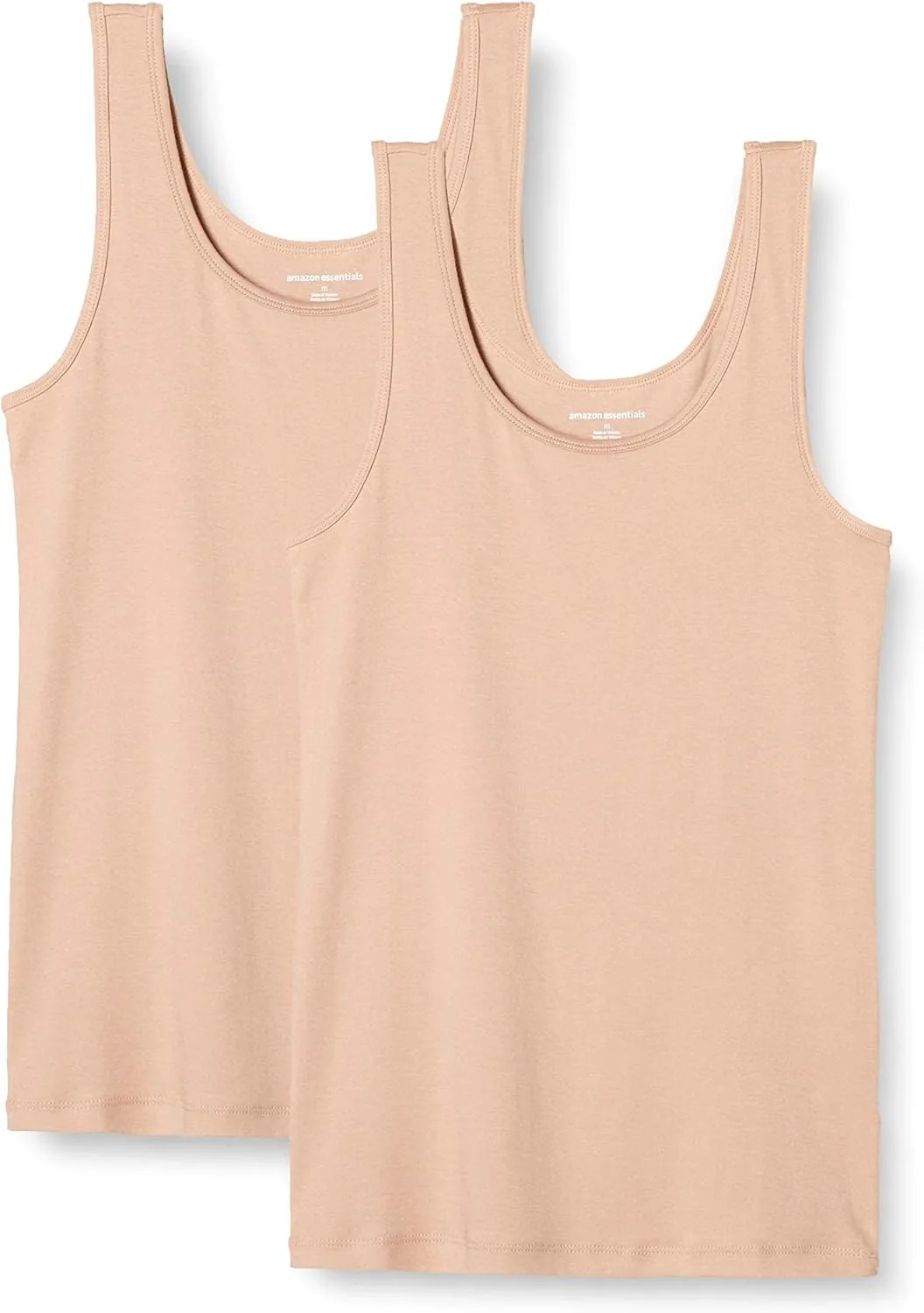 Amazon Essentials Women's Slim-Fit Tank Top, Pack of 2