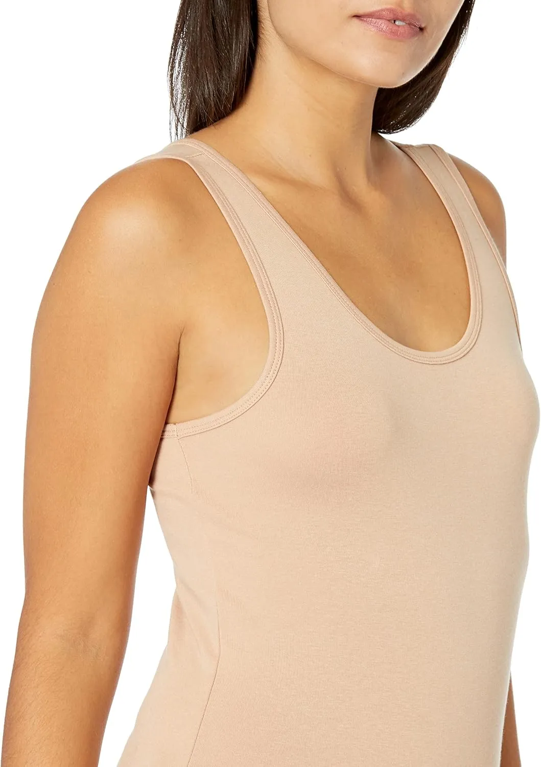 Amazon Essentials Women's Slim-Fit Tank Top, Pack of 2