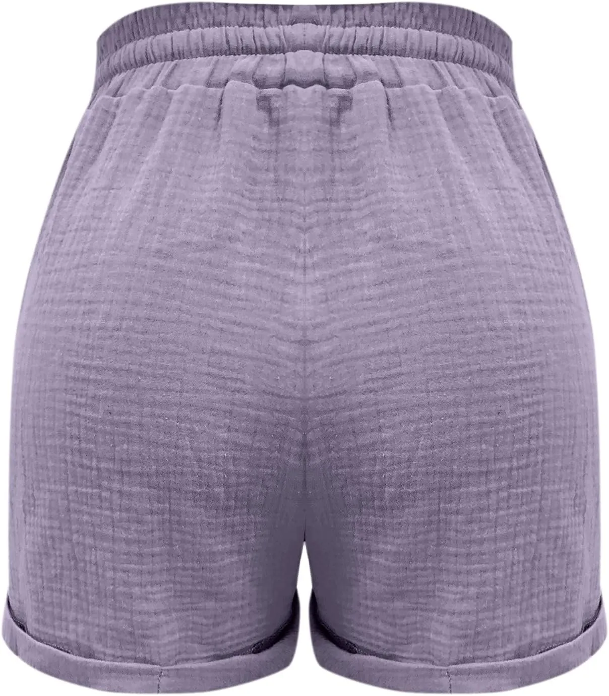 Beach Vacation Shorts for Women Summer 2025 Trendy Elastic High Waist Casual Short Pant Soft Lightweight with Pockets