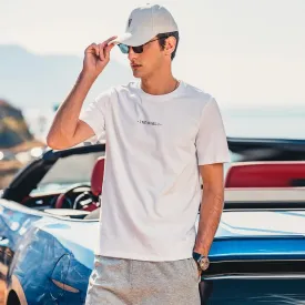 Cool and Smooth Ink Print Short-Sleeved T-Shirt Men's ice Silk Trendy Brand Half-Sleeved Summer Clothes T-Shirt