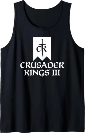 Crusader Kings III game logo white Tank Top