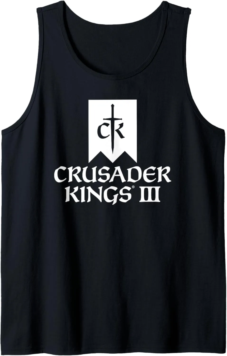 Crusader Kings III game logo white Tank Top