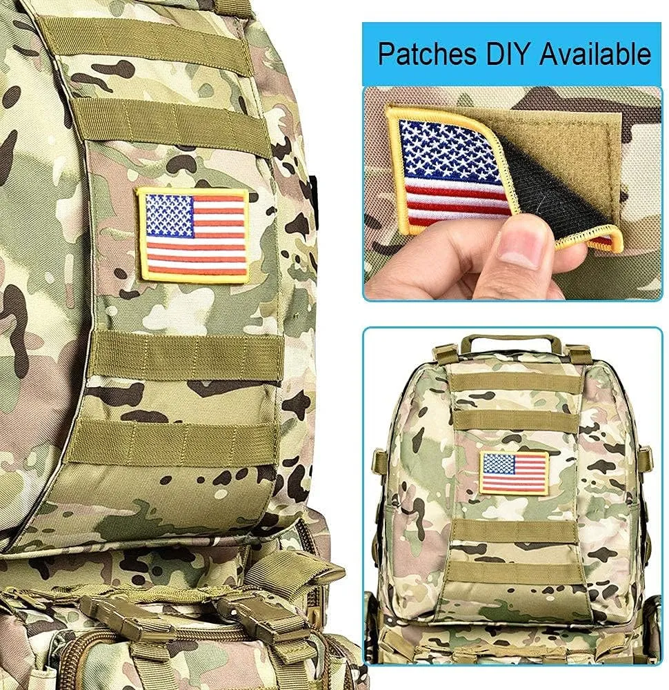 CVLIFE Tactical Backpack Military Army Rucksack 60L Large Assault Pack Detachable Molle Bag…