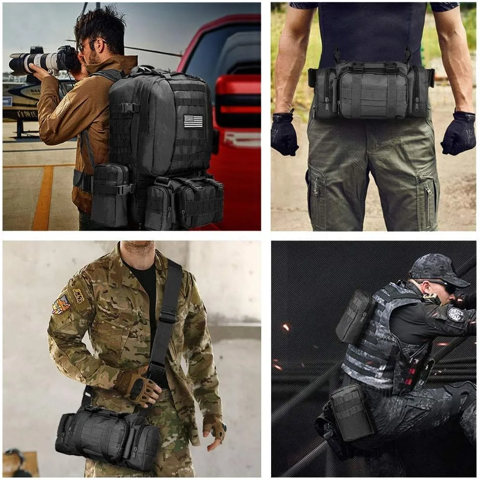 CVLIFE Tactical Backpack Military Army Rucksack 60L Large Assault Pack Detachable Molle Bag…
