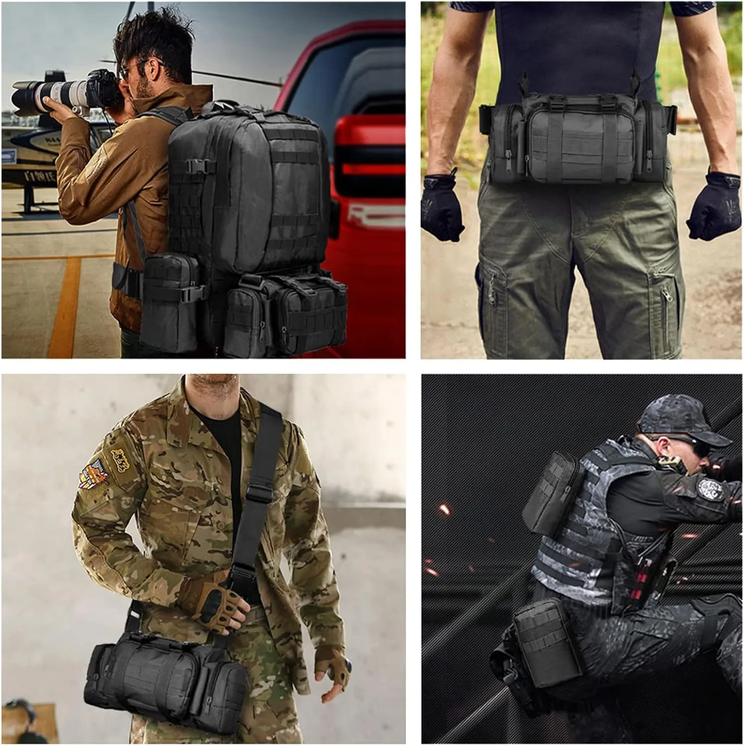 CVLIFE Tactical Backpack Military Army Rucksack 60L Large Assault Pack Detachable Molle Bag…