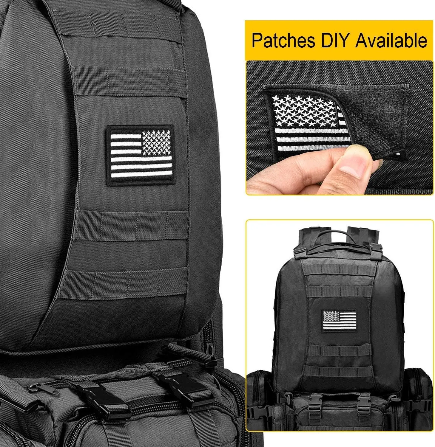 CVLIFE Tactical Backpack Military Army Rucksack 60L Large Assault Pack Detachable Molle Bag…