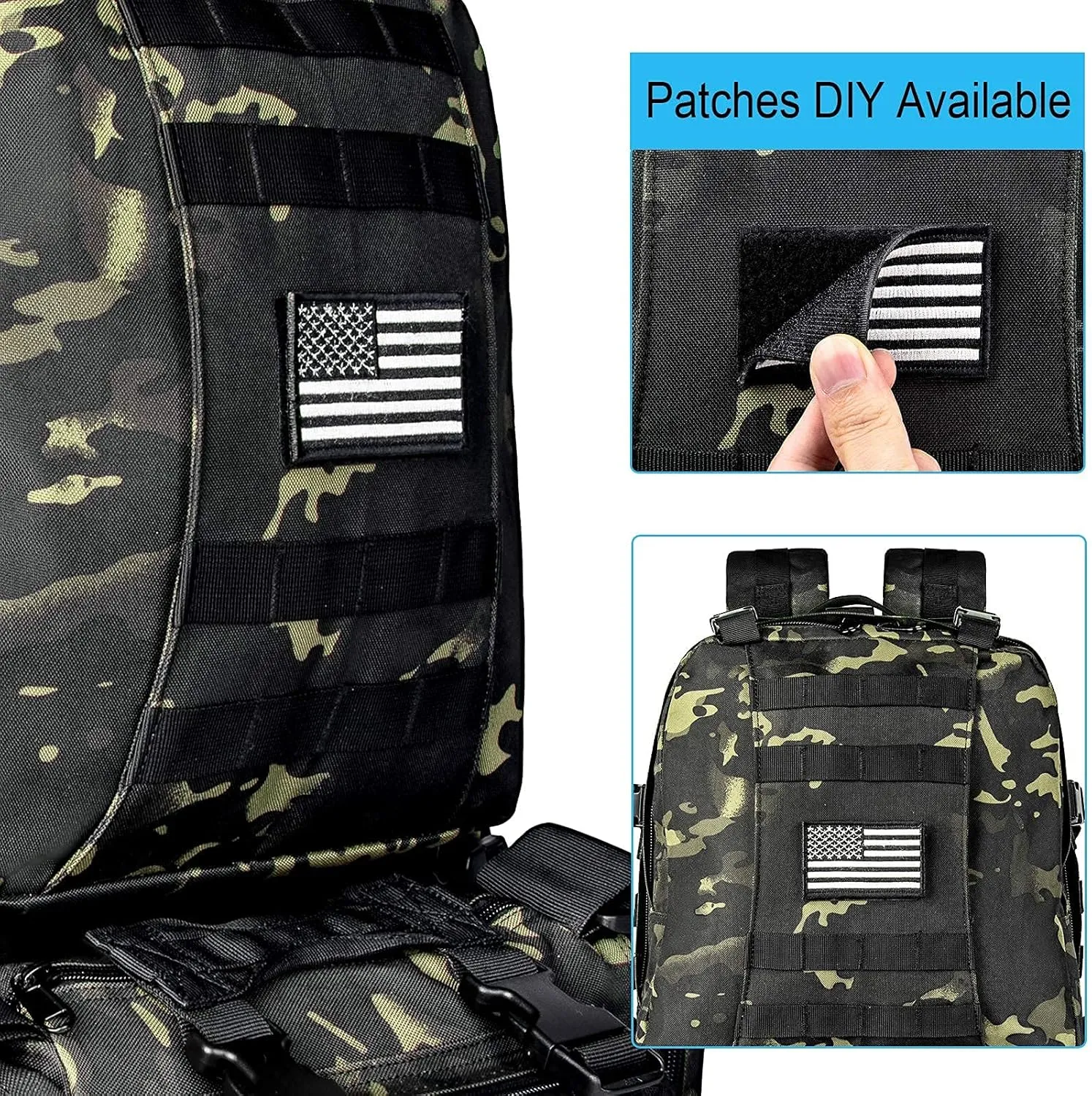 CVLIFE Tactical Backpack Military Army Rucksack 60L Large Assault Pack Detachable Molle Bag…