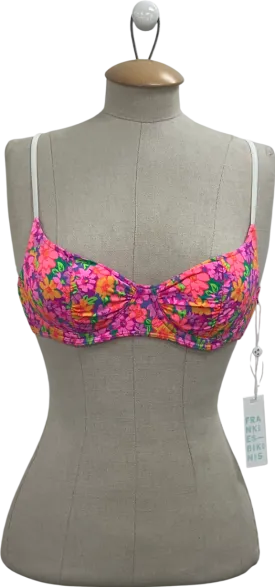Frankies Bikinis Multicoloured Premium Dean Bikini Top In Daisy Pond UK XS