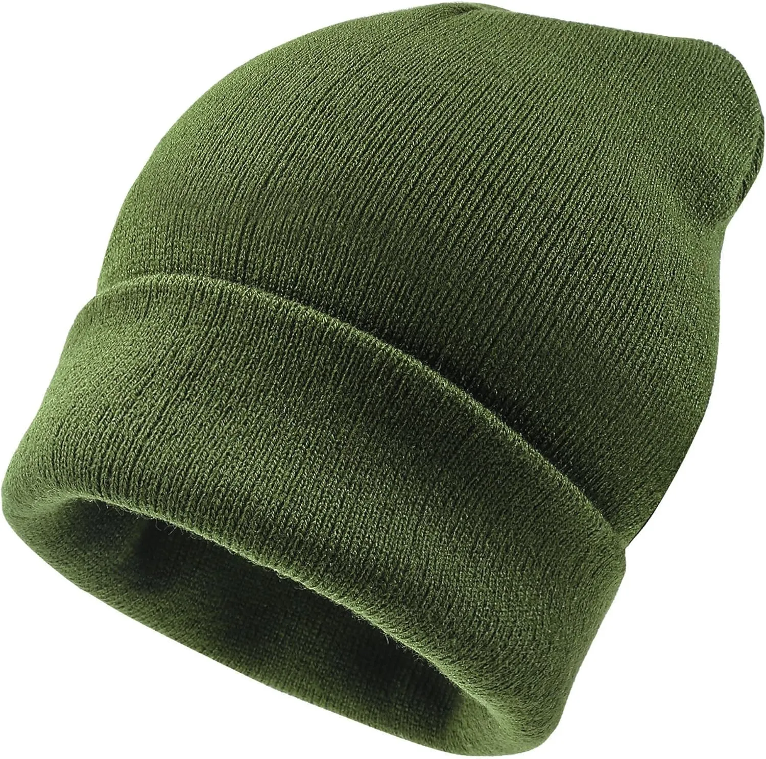 Gelante Men Women Warm Knit Cuffed Plain Beanie Hat Skull Cap.