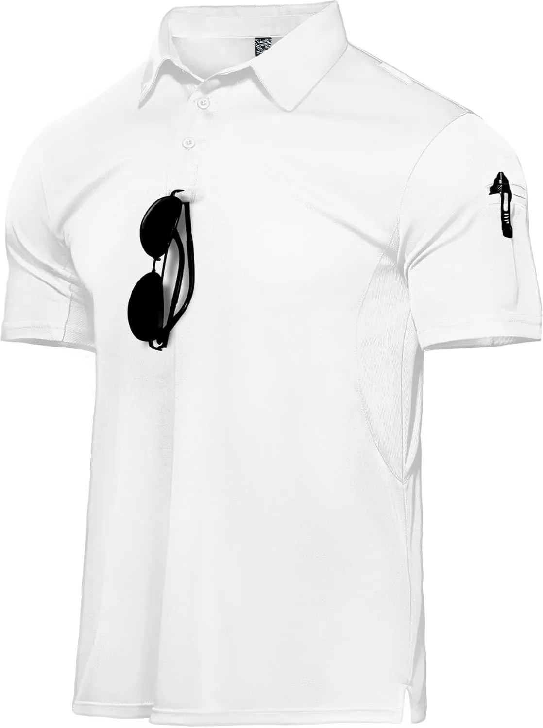 Haimont Men's Performance Dry Fit Polo Shirt Short and Long Sleeve Golf Collared T-Shirts for Tactical Outdoor Hiking