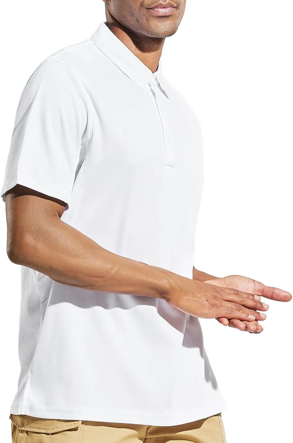 Haimont Men's Performance Dry Fit Polo Shirt Short and Long Sleeve Golf Collared T-Shirts for Tactical Outdoor Hiking