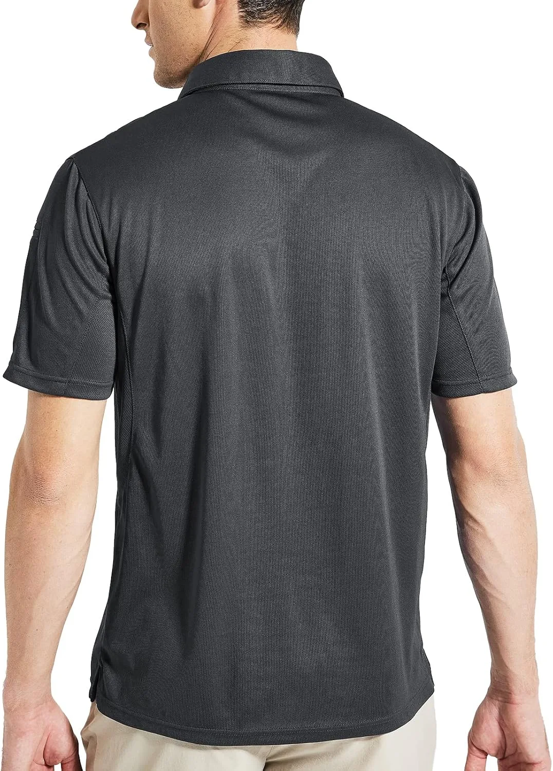 Haimont Men's Performance Dry Fit Polo Shirt Short and Long Sleeve Golf Collared T-Shirts for Tactical Outdoor Hiking