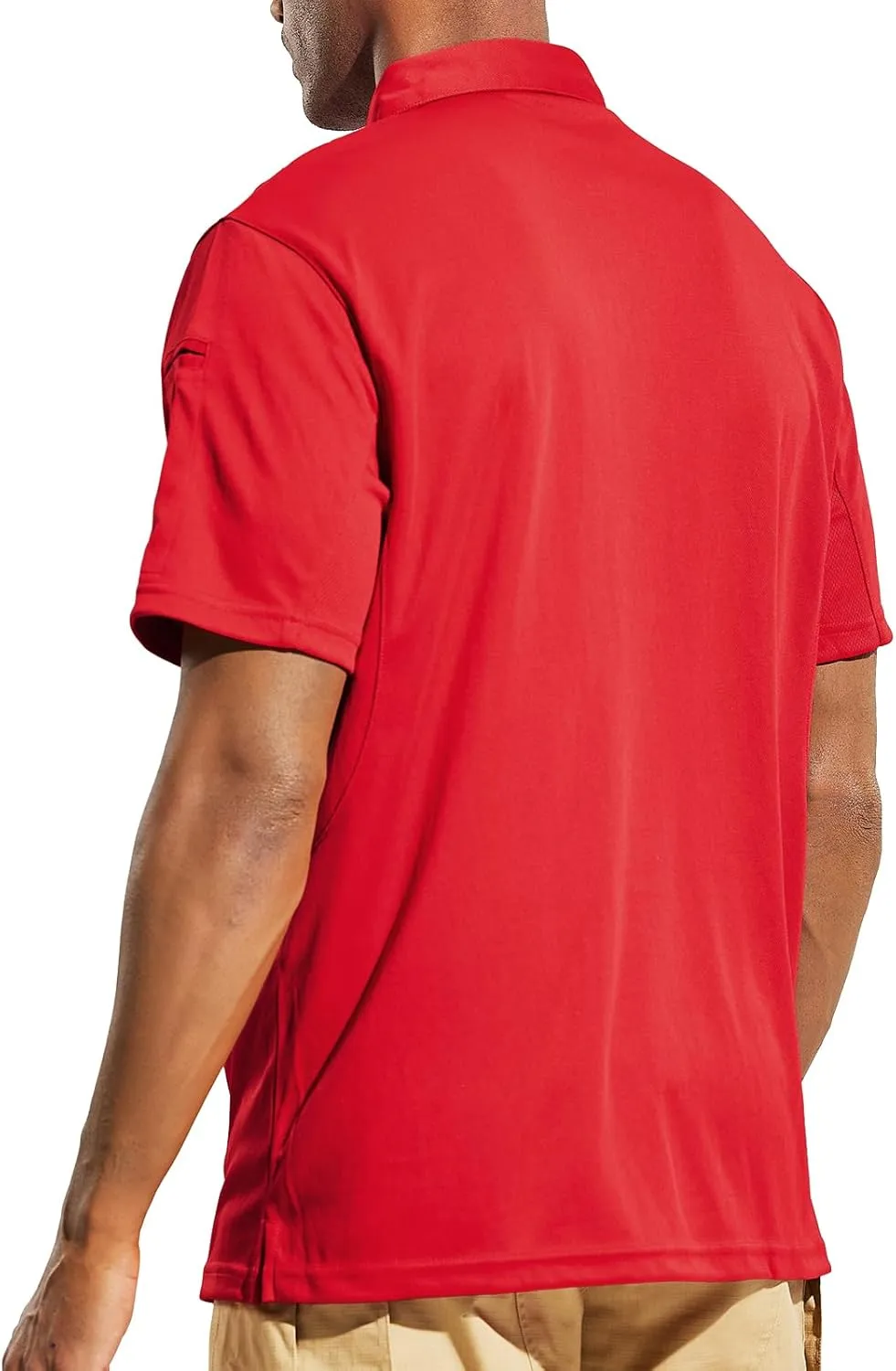 Haimont Men's Performance Dry Fit Polo Shirt Short and Long Sleeve Golf Collared T-Shirts for Tactical Outdoor Hiking