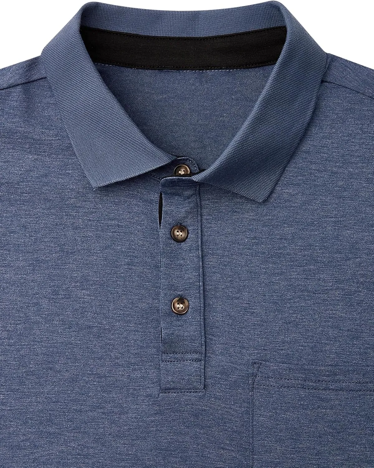 Hardaddy Men's Casual Polo Shirt with Pocket Contrast Color Short Sleeve Business Work Shirts Summer Tees Top Shirt
