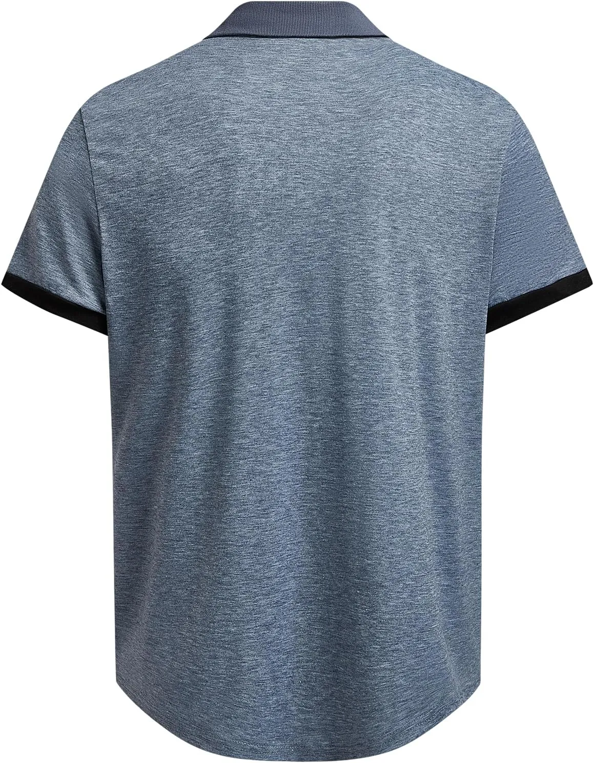 Hardaddy Men's Casual Polo Shirt with Pocket Contrast Color Short Sleeve Business Work Shirts Summer Tees Top Shirt