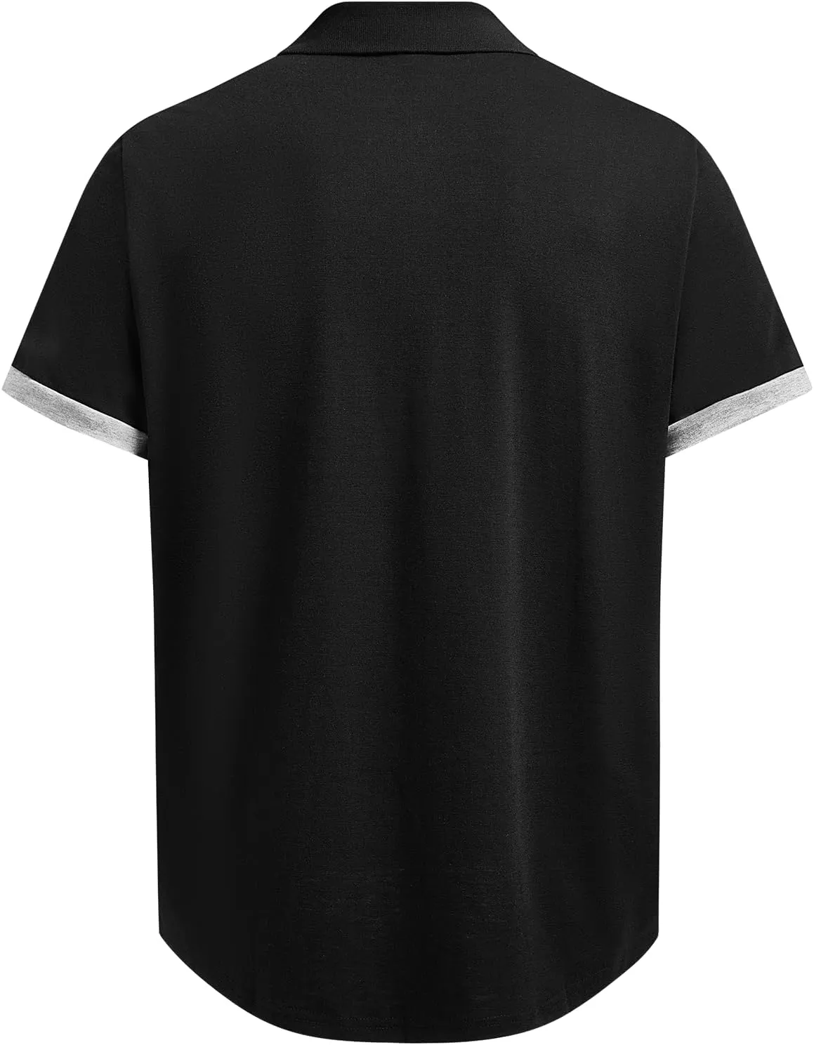 Hardaddy Men's Casual Polo Shirt with Pocket Contrast Color Short Sleeve Business Work Shirts Summer Tees Top Shirt