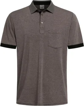 Hardaddy Men's Casual Polo Shirt with Pocket Contrast Color Short Sleeve Business Work Shirts Summer Tees Top Shirt