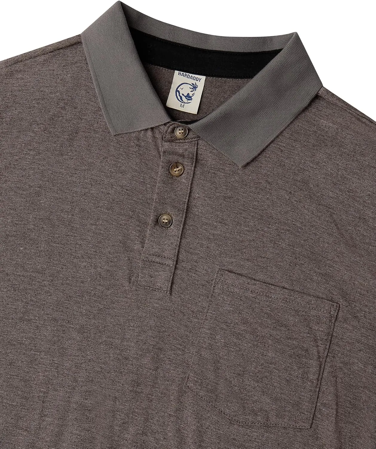 Hardaddy Men's Casual Polo Shirt with Pocket Contrast Color Short Sleeve Business Work Shirts Summer Tees Top Shirt