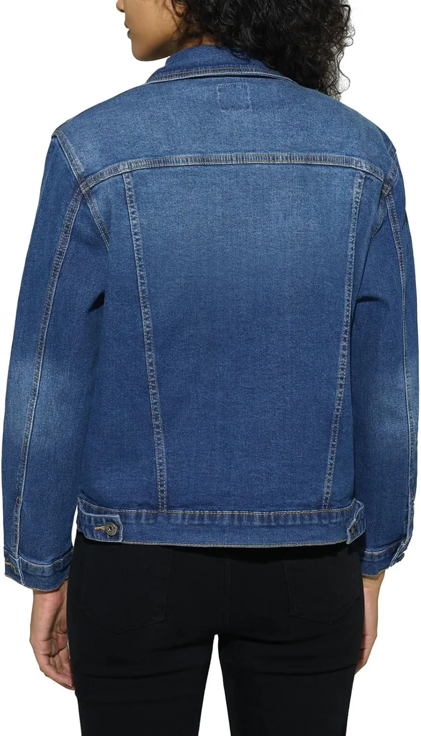 HISEA Jean Jacket Women Stretch Denim Jacket Long Sleeve Ladies Jean Trucker Jacket with Pocket