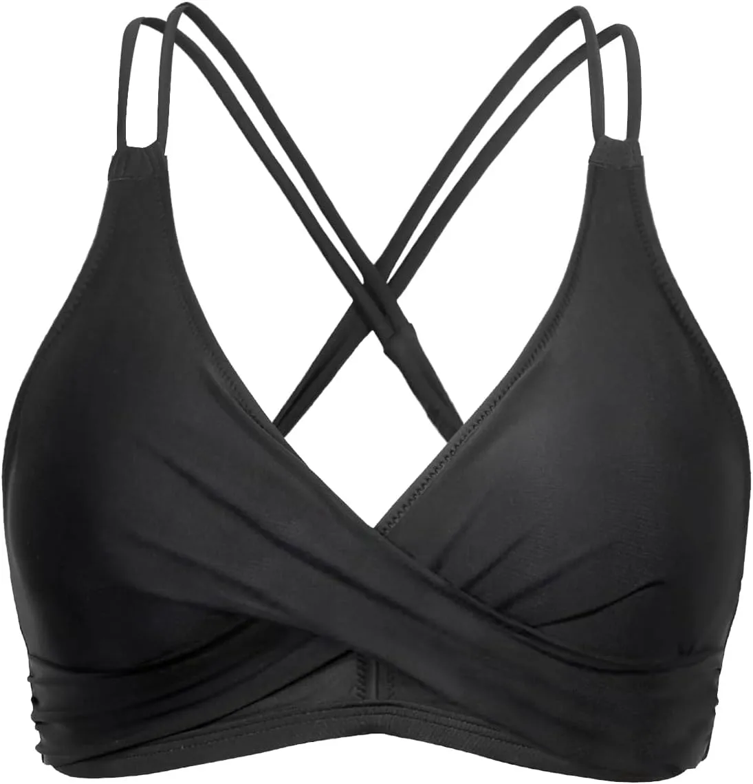 Holipick Women's Twist Front Bikini Tops - Push Up Bathing Suit Top Padded Swimsuit Top