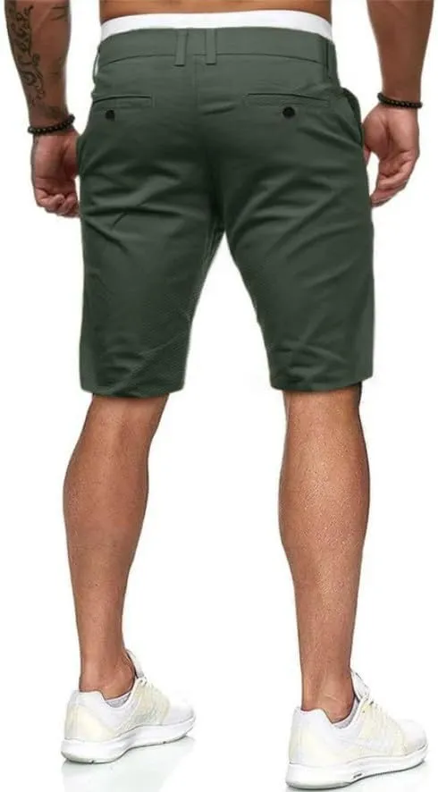 HUNGSON Men's Casual Shorts Lightweight Golf Shorts with 4 Pockets Stretch Quick Dry Comfy Work Shorts