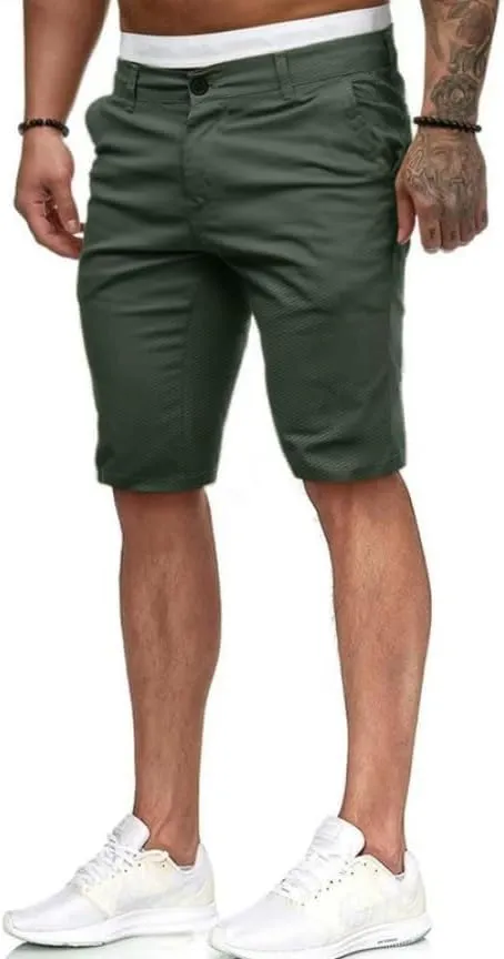 HUNGSON Men's Casual Shorts Lightweight Golf Shorts with 4 Pockets Stretch Quick Dry Comfy Work Shorts