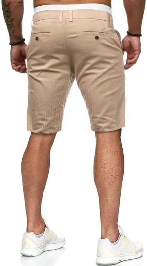 HUNGSON Men's Casual Shorts Lightweight Golf Shorts with 4 Pockets Stretch Quick Dry Comfy Work Shorts