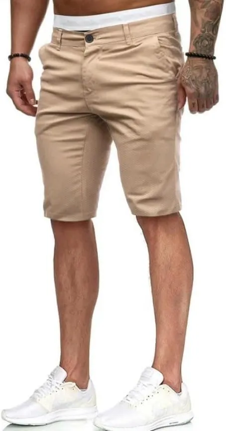 HUNGSON Men's Casual Shorts Lightweight Golf Shorts with 4 Pockets Stretch Quick Dry Comfy Work Shorts