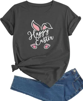J&DHUASHA Women's T-Shirt Short Sleeve Crewneck Graphic Tees Printed Casual Summer Tops