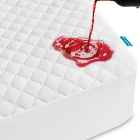 Kayfia Waterproof Mattress Protector, Twin Size Soft Breathable 3D Air Fabric Mattress Cover, Noiseless Mattress Pad with Deep Pocket 6"-21" Machine Washable