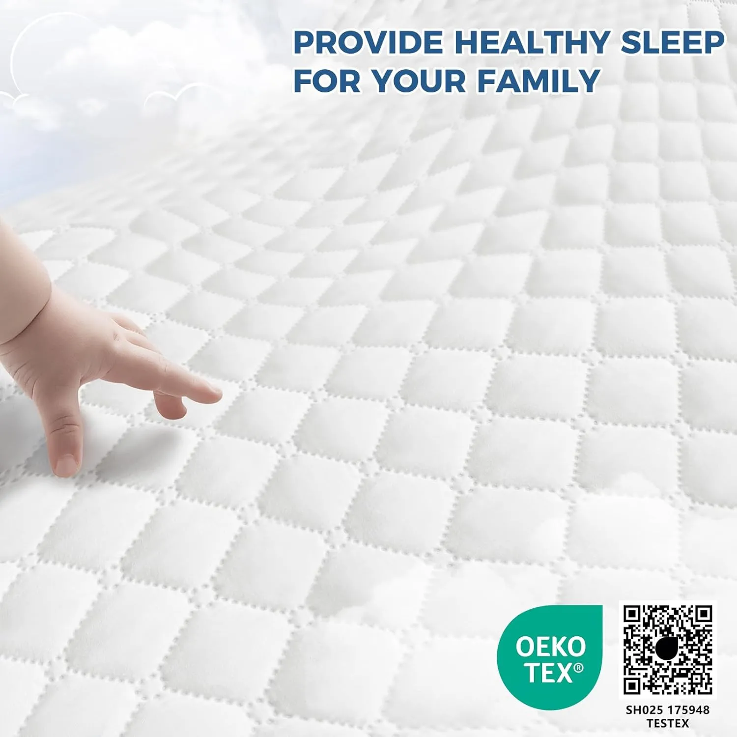 Kayfia Waterproof Mattress Protector, Twin Size Soft Breathable 3D Air Fabric Mattress Cover, Noiseless Mattress Pad with Deep Pocket 6"-21" Machine Washable