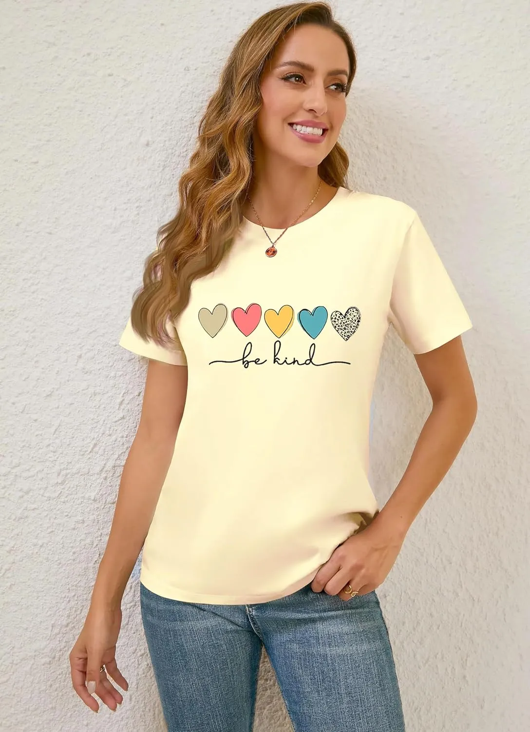 Kindness Shirt for Women Summer Casual Short Sleeve Inspirational Tee Tops