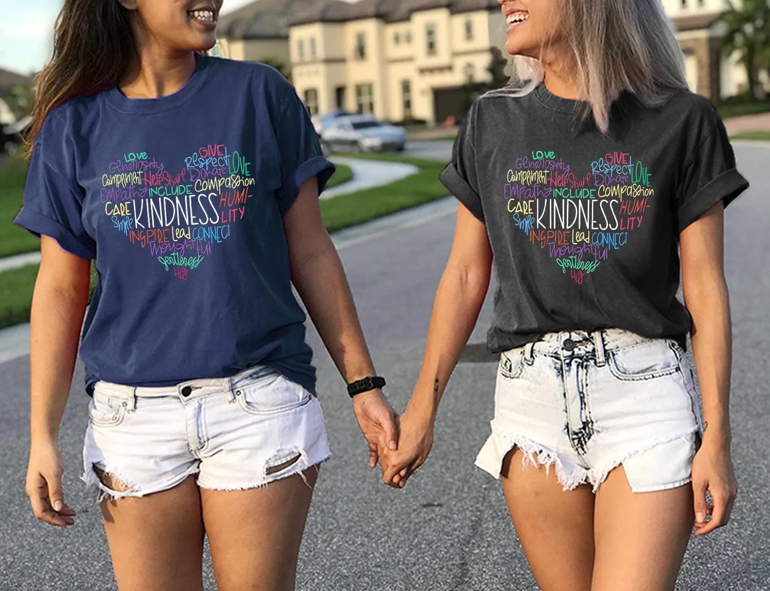 Kindness Shirt for Women Summer Casual Short Sleeve Inspirational Tee Tops
