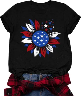 LAZYCHILD Womens Graphic Tees Sunflower Shirts Vintage Flower Graphic Tees Shirts Inspirational Tees Casual Faith Shirt Tops