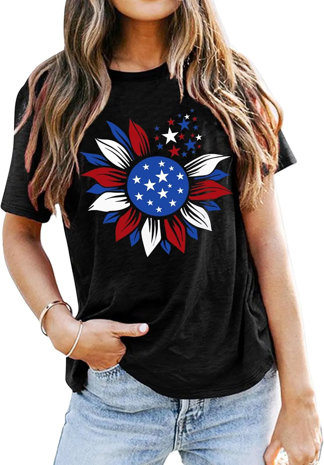 LAZYCHILD Womens Graphic Tees Sunflower Shirts Vintage Flower Graphic Tees Shirts Inspirational Tees Casual Faith Shirt Tops
