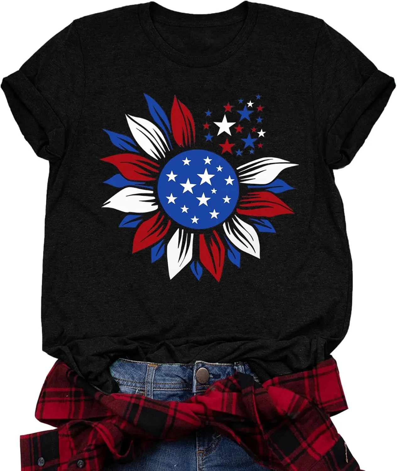 LAZYCHILD Womens Graphic Tees Sunflower Shirts Vintage Flower Graphic Tees Shirts Inspirational Tees Casual Faith Shirt Tops