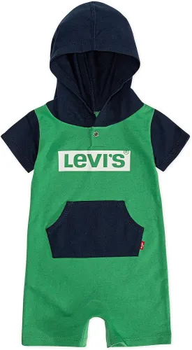 Levi's Baby Boys' Short Sleeve Hooded Romper
