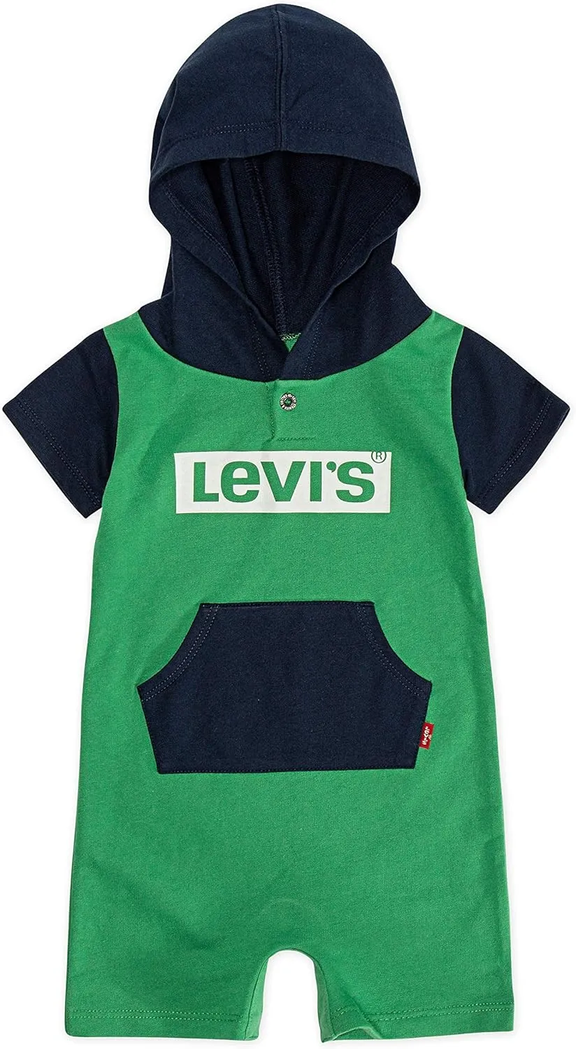 Levi's Baby Boys' Short Sleeve Hooded Romper