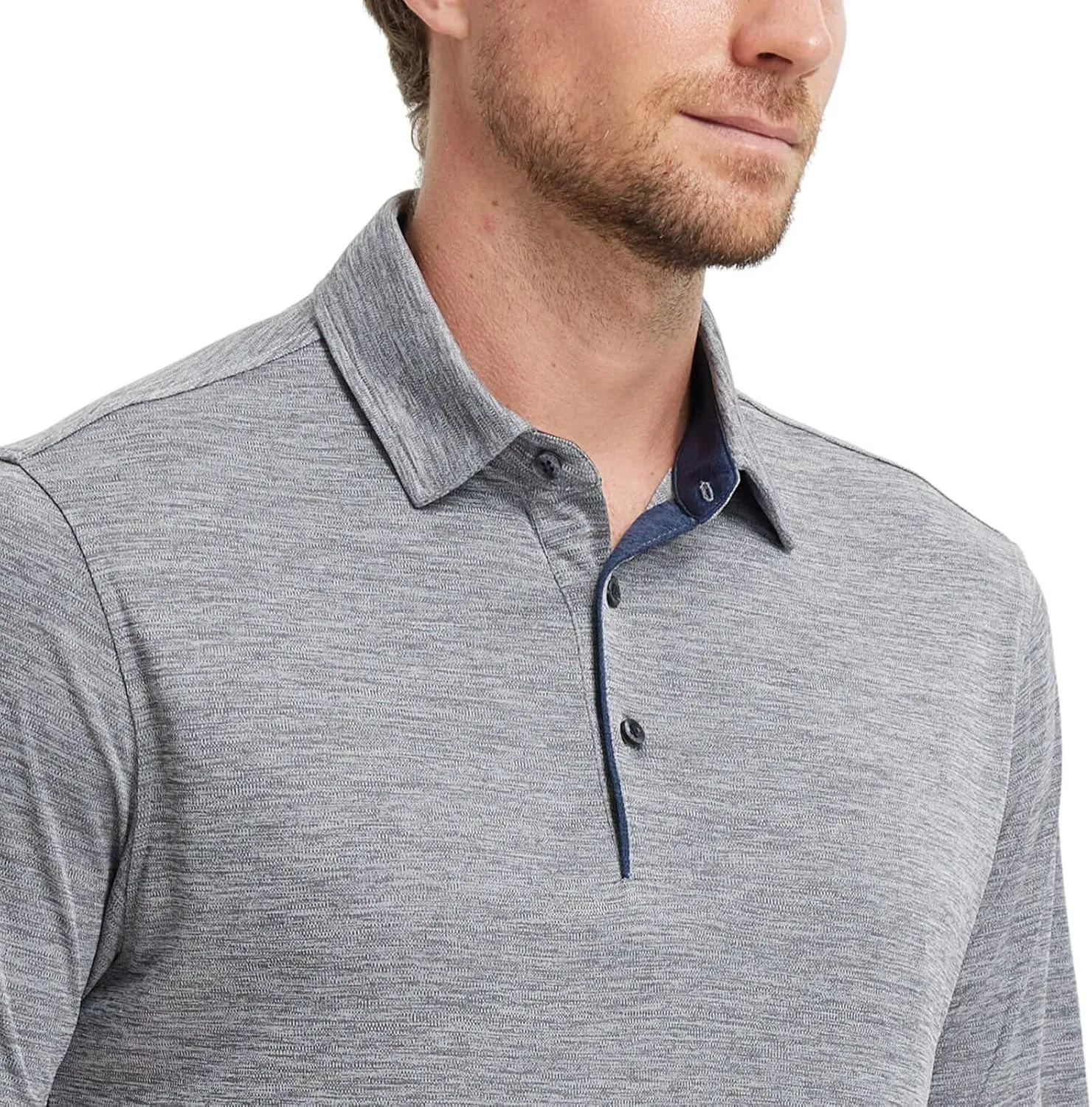 M MAELREG Mens Golf Shirt Short Sleeve Dry Fit Tech Moisture Wicking Performance Stylish Heather Collared Polo Shirts