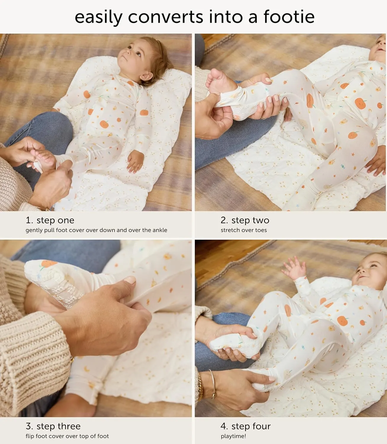 Magnetic Me Magnetic Convertible Coveralls | Silky Soft Modal Fabric | Baby Onsie Available in Sizes NB - 24M