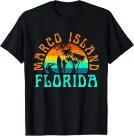 Marco Island Beach Florida Surfing Beach Ocean Waves Surf T-Shirt