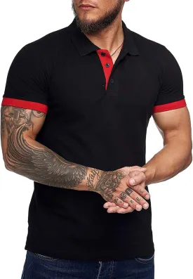 Men's Short Sleeve Casual Slim Fit Polo Shirts Basic Designed Classic Cut Cotton Shirts