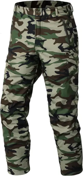 Men's Tactical Camo Pants Cargo Work Pants Water Resistant Thermal Ourdoor Hiking Pants