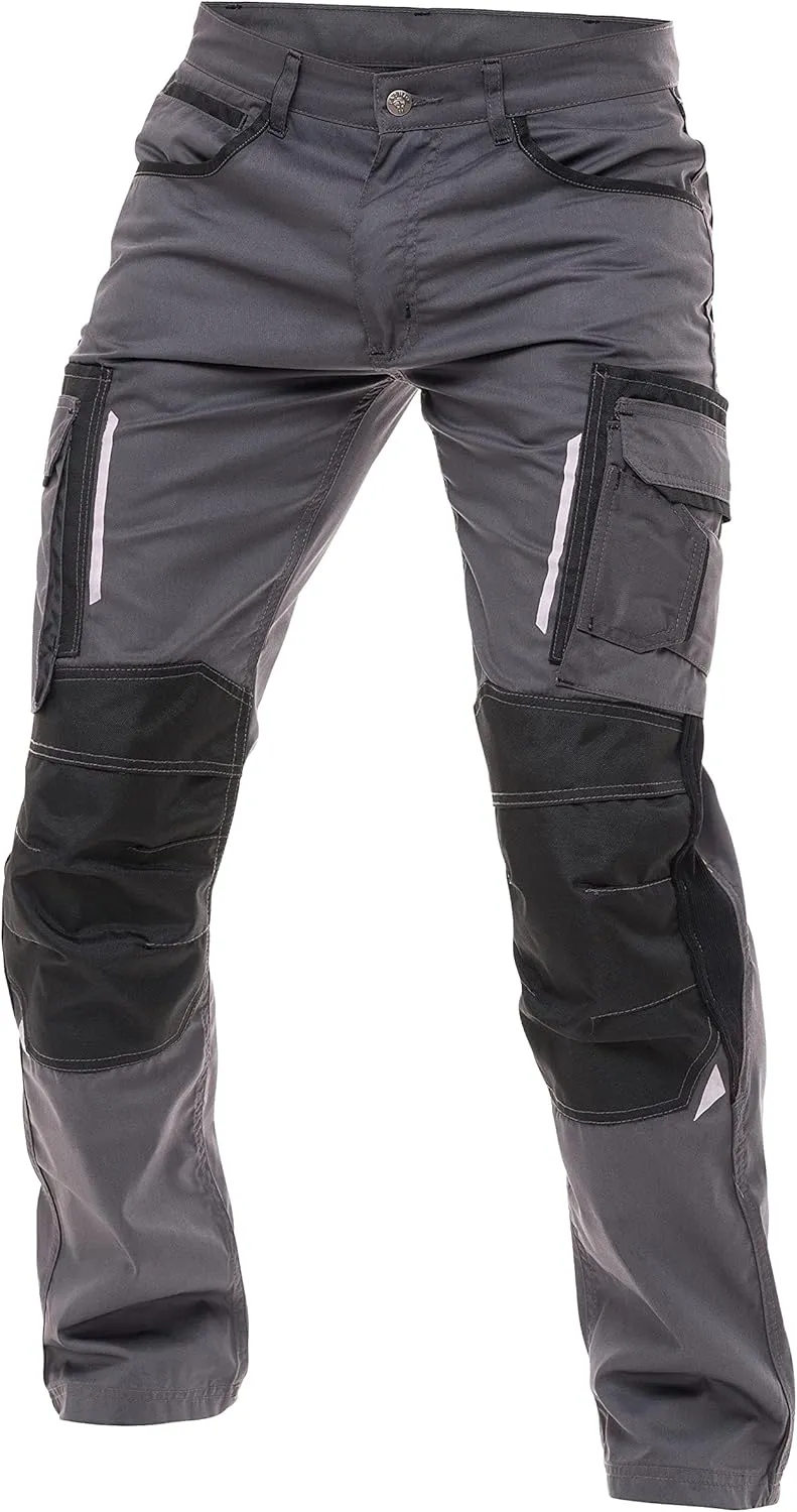 Mens Utility Work Heavy Duty Construction Workwear Pants Carpenter Knee Reinforcement Trousers Cordura Safety Pants
