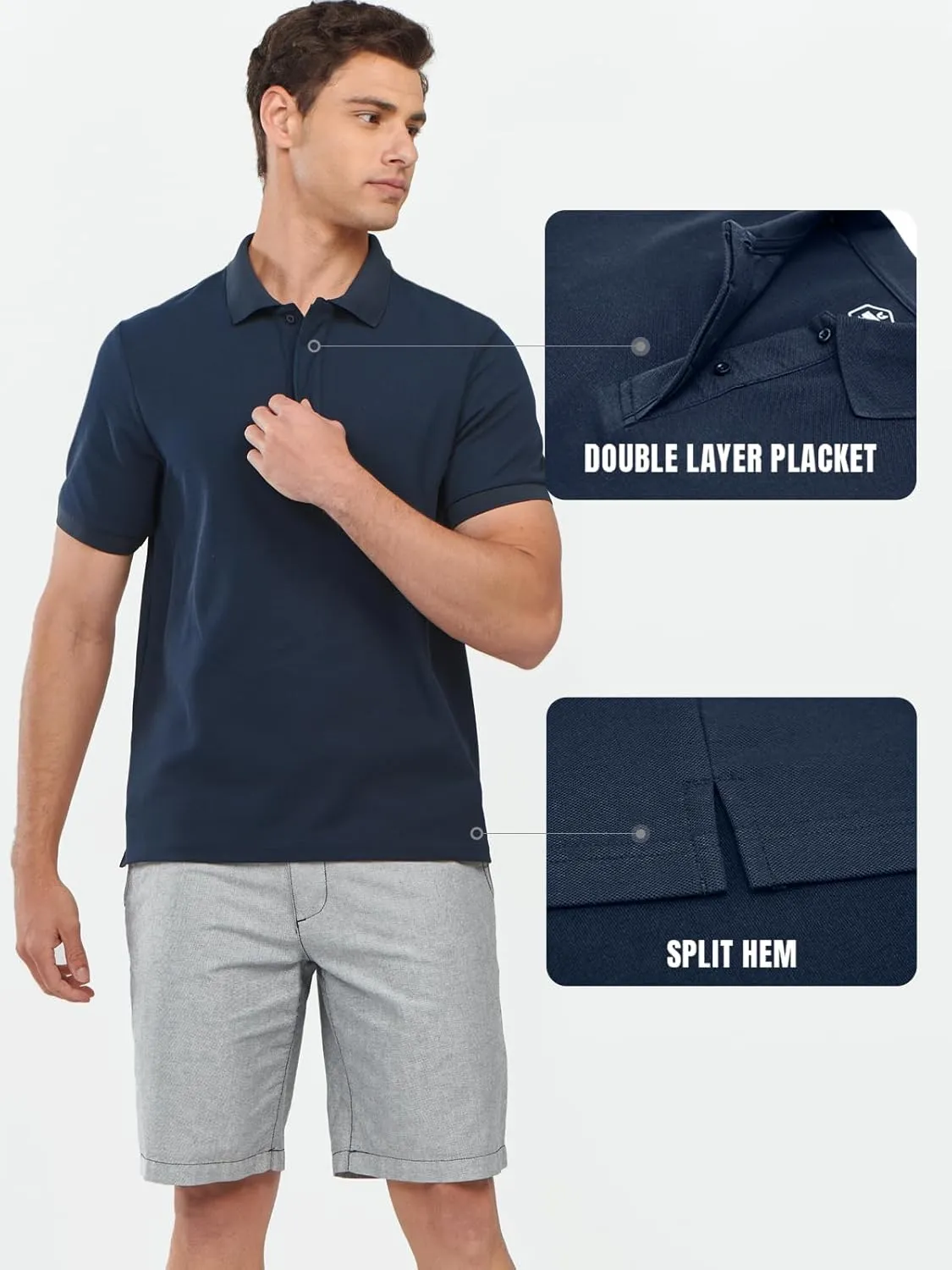 NORTHYARD Men's Cotton Polo Shirts Short Sleeve Knitted Golf Shirt Casual Classic Polos T-Shirt