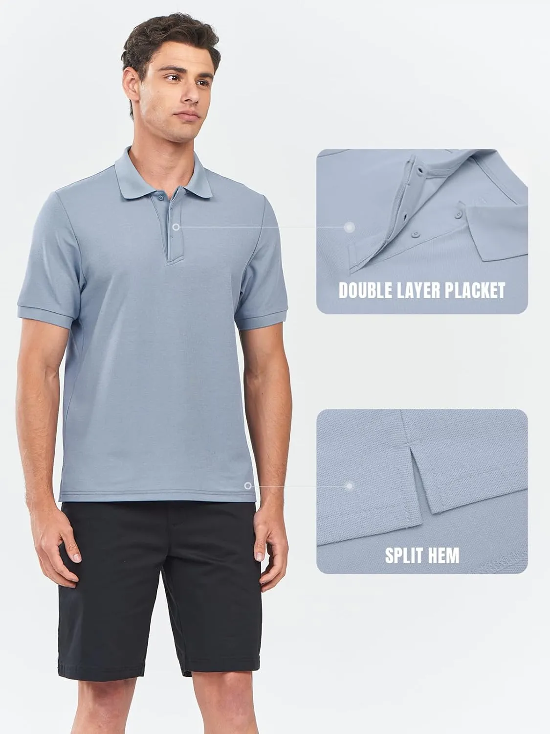 NORTHYARD Men's Cotton Polo Shirts Short Sleeve Knitted Golf Shirt Casual Classic Polos T-Shirt